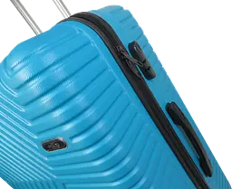 Велика пластикова валіза на колесах 115L GD Polo блакитна - мініатюра 6