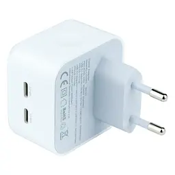 Мережевий зарядний пристрій XO L102 EU з подвійним портом Type-C 35W (33611-01_362)