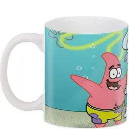 Кухоль GeekLand SpongeBob SquarePants Друзі: губка боб патрік сквідвард CP 03.273 330 мл білий - мініатюра 3