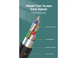 Кабель Vention VGA to VGA 3m Black (DAEBI) - мініатюра 4