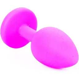 Силіконова анальна пробка Boss Of Toys Boss Series - Jewellery Pink Silicon Plug Medium Light Blue M, BS6400085, Рожевий / голубой - мініатюра 4