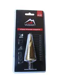 Свердло ступінчасте VULKAN HSS TiN (4-32мм, 15 ступенів) 17635 - мініатюра 2