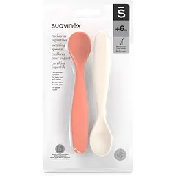 Набір ложок Suavinex Go natural 2 шт. червоно-бежевий (308049) - мініатюра 3