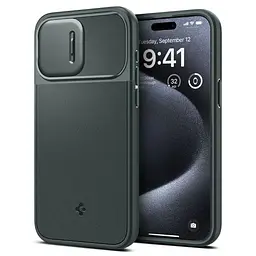 Чохол із захистом камери Spigen Optik Armor (MagFit) Abyss Green для iPhone 15 Pro (ACS06739) - мініатюра 2