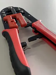 Кліщі для обтиску та зачистки проводів (RJ11/RJ12/RJ45) тріскачкові Toptul hoz0008892 - мініатюра 2