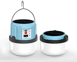 Лампа акумуляторна BL-S18 30W підвісний світильник зарядка від USB та сонячної панелі - мініатюра 2