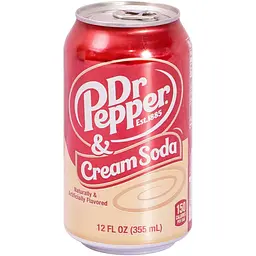 Напій безалкогольний Dr. Pepper Cream Soda сильногазований 0.355 л з/б (929827)