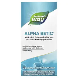 Вітаміни та мінерали Nature's Way Alpha Betic, 30 таблеток для людей з діабетом та предіабетом