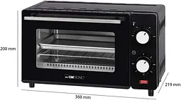 Електродуховка Clatronic MB 3746 Black 8 л - мініатюра 3