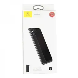 Захисне скло Baseus Silk-Screen Back Glass Film iPhone X чорне (0.3mm)