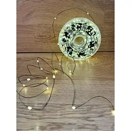 Гірлянда Brille 1845-02 Роса на катушці 500 Led 8 режимів на USB 50 м біла  - мініатюра 3