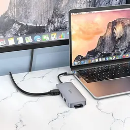 Usb-Хаб (адаптер) Hoco HB33 Easy Type-C 10-in-1 multi-function converter 18 см - мініатюра 5