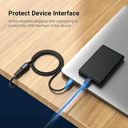 Дата кабель USB 3.0 AM/AF 0.5m black Vention (CBHBD) - мініатюра 4
