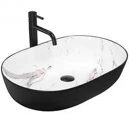Умивальник Rea Cleo 60,5x41 black-aiax matt (REA-U6625)