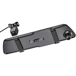 Відеореєстратор - дзеркало Hoco DV4 4.5-inch rearview mirror driving recorder (2 камери) - мініатюра 2