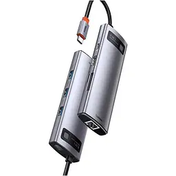 USB type C HUB Baseus 8 in 1 PD100W 4K 60 Гц USB 3.0 10 Гб/с - мініатюра 8