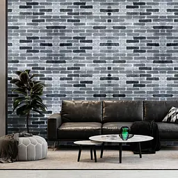 Самоклейка декоративна 3D панель 3D Loft під сіру катеринославську цеглу 700x770x3мм (342-3) - мініатюра 4