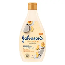 Гель для душу Johnson's Vita-Rich Розслаблювальний з йогуртом, кокосом і екстрактом персика 400 мл (3574661385716)