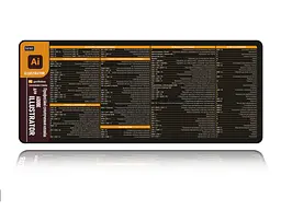 Великий килимок для мишки WorkPlaceShop Поєднання клавіш для Illustrator 1200 x 500 мм