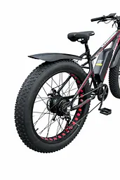 Електровелосипед Hammer Fatbike 26" (1000W 48V 21Ah) Чорно-червоний - мініатюра 6