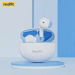 Безпровідні навушники Realfit F2 Pro, активне шумозаглушення, Bluetooth 5.3,з мікрофоном, білі  - мініатюра 5
