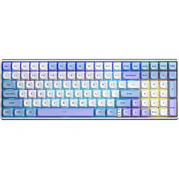 Клавіатура Aula S100pro Red Switch Wireless 2.4G/BT EN/UA White Blue (6948391205762)