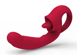 Вібратор - Rechargeable Licking Vibrator USB 10 Functions - мініатюра 5