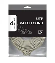 Патч-корд 20 м, UTP, Grey, Cablexpert, Cat.6, Cu, PVC (PP6U-CU-20M) - мініатюра 2