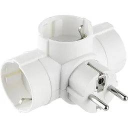 Трійник з заземленням Electraline 16А 250В 55040 - мініатюра 2