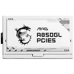 Блок живлення MSI 850W (MAG A850GL PCIE5 WHITE) - мініатюра 5