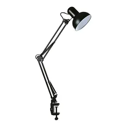 Настільна лампа на струбцині 60W E27 LU-074-1800 BLACK (ЧОРНА) TM LUMANO
