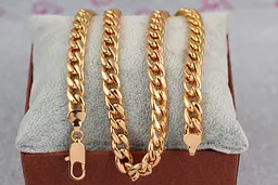 Ланцюг Xuping Jewelry круглий панцир 55 см 7 мм золотистий - мініатюра 2