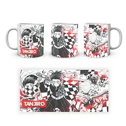 Кружка GeekLand Demon Slayer Клинок, що розсікає демонів Танджиро Чорно-білий колаж SL 02.447 - мініатюра 4