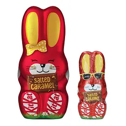 Шоколадний зайчик KitKat salted Caramel з пшеничними крипсами та солоною карамеллю для дівчинки 85 г