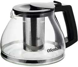 Чайник скляний заварювальний зі знімним ситечком Ofenbach 1300 мл kuh0009136