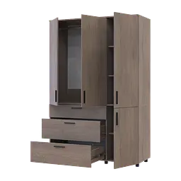 Шафа для одягу Doros Торн Кремона Канноло 3 ДСП/3Ш (штанга) 135х51.6х200 (44900477) - мініатюра 3