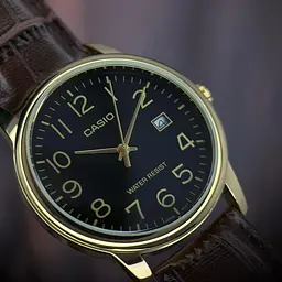 Чоловічий годинник Casio MTP-V002GL-1B Золотистий ( AT1141-0272 ) - мініатюра 4
