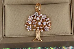 Кулон Xuping Jewelry дерево у цвіті 2.3 см золотистий