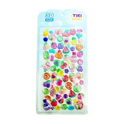 Стікер-наклейка Tiki Wiki Набір 3D-наліпок серії Crystal – Тікі фрукти S2 (25ESE009-09)