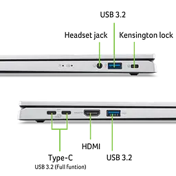 Ноутбук Acer Aspire Go 15 AG15-32P-C3S4 (NX.J8XEU.002) Pure Silver - мініатюра 8