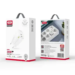Зарядний пристрій із підсвіткою XO CE07 Dual PD 35 W GaN lamp display fast Charger - мініатюра 3