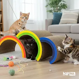 Happet Картонна кігтеточка "SARABI"+Котяча м'ята, 33x21,5x16 см (DK09) - мініатюра 4