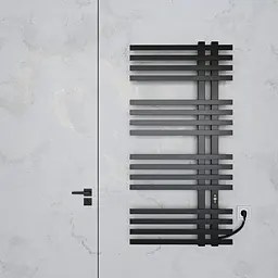 Електрична рушникосушарка Kosser Браш 800x600 EL ДБ01EL, Чорний матовий, Ліве - мініатюра 3