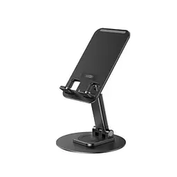 Настільний тримач XO C108 Small Disc Rotating 360° Metal Phone Holder Чорний - мініатюра 3