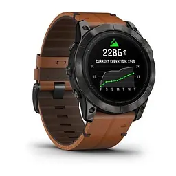 Смарт-годинник Garmin Epix Pro 2 Sapphire 51 mm Carbon G. DLC Tit. with Chestnut L. Band (010-02804-30) - мініатюра 5