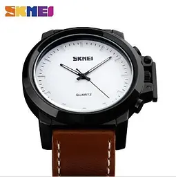 Класичний чоловічий годинник Skmei 1208 brown - мініатюра 2