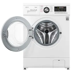 Пральна машина LG з фронтальним завантаженням F1296HDS3, 7кг, 1200, A+++, Пар, глибина 44см, Дисплей, Інвертор, Білий (F1296HDS3) - мініатюра 4