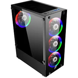 Корпус 1stPlayer V2-A-4F1, чорний, без БЖ, Midi Tower, ATX / Micro ATX / Mini ITX, 1xUSB 3.0 / 2xUSB 2.0, макс. CPU - 160 мм / VGA