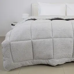 Ковдра євро ТЕП TEDDY 1-05209_35051 200х210 см світло-сіра - мініатюра 2