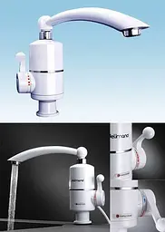 Кран з екраном проточний водонагрівач Delimano + Електрична помпа для води Aqua pump - мініатюра 2